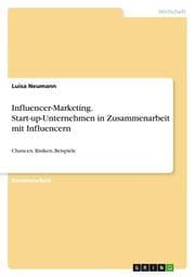 Cover von Influencer-Marketing. Start-up-Unternehmen in Zusammenarbeit mit Influencern