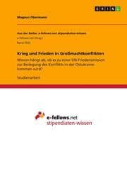 Cover von Krieg und Frieden in Großmachtkonflikten