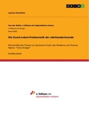 Cover von Die Kunst-Leben-Problematik der Jahrhundertwende