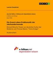Cover von Die Kunst-Leben-Problematik der Jahrhundertwende