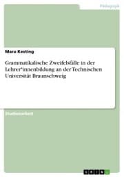 Cover von Grammatikalische Zweifelsfälle in der Lehrer