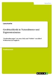 Cover von Großstadtlyrik in Naturalismus und Expressionismus