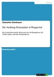 Cover von Die Siedlung Heimatplan in Wuppertal