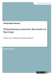 Cover von Wahrnehmung sexistischer Botschaften in Rap-Songs