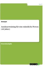Cover von Ausdauertraining für eine männliche Person (46 Jahre)