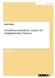 Cover von Geschäftsmodell Alibaba. Analyse der erfolgskritischen Faktoren