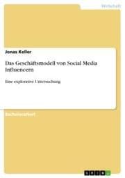 Cover von Das Geschäftsmodell von Social Media Influencern