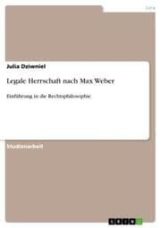Cover von Legale Herrschaft nach Max Weber