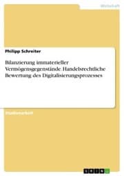 Cover von Bilanzierung immaterieller Vermögensgegenstände. Handelsrechtliche Bewertung des Digitalisierungsprozesses