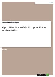Cover von Open Skies Cases of the European Union. An Annotation