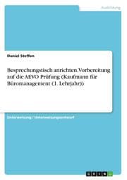 Cover von Besprechungstisch anrichten. Vorbereitung auf die AEVO Prüfung (Kaufmann für Büromanagement (1. Lehrjahr))