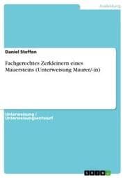 Cover von Fachgerechtes Zerkleinern eines Mauersteins (Unterweisung Maurer/-in)