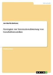Cover von Strategien zur Internationalisierung von Geschäftsmodellen