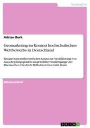Cover von Geomarketing im Kontext hochschulischen Wettbewerbs in Deutschland