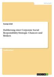 Cover von Etablierung einer Corporate Social Responsibility-Strategie. Chancen und Risiken
