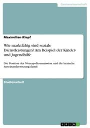 Cover von Wie marktfähig sind soziale Dienstleistungen? Am Beispiel der Kinder- und Jugendhilfe