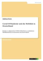 Cover von Covid-19-Pandemie und die Mobilität in Deutschland