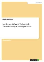 Cover von Insolvenzeröffnung. Tatbestände, Voraussetzungen, Prüfungsschema