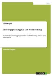 Cover von Trainingsplanung für das Krafttraining