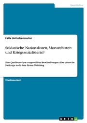 Cover von Soldatische Nationalisten, Monarchisten und Kriegssozialisierte?