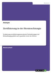 Cover von Zertifizierung in der Hernienchirurgie