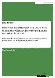 Cover von Die Frauenbilder Heinrich von Kleists. Gibt es eine Ambivalenz zwischen seiner Realität und seiner Literatur?