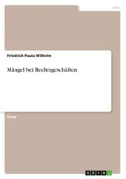 Cover von Mängel bei Rechtsgeschäften
