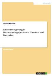 Cover von Effizienzsteigerung in Dienstleistungsprozessen. Chancen und Potenziale