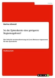 Cover von Ist die Epistokratie eine geeignete Regierungsform?
