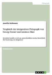 Cover von Vergleich der integrativen Pädagogik von Georg Feuser und Andreas Hinz