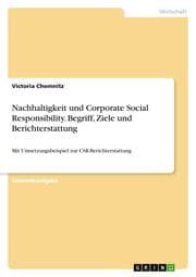 Cover von Nachhaltigkeit und Corporate Social Responsibility. Begriff, Ziele und Berichterstattung