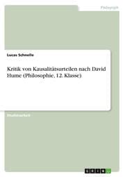 Cover von Kritik von Kausalitätsurteilen nach David Hume (Philosophie, 12. Klasse)