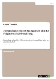 Cover von Nebentätigkeitsrecht bei Beamten und die Folgen bei Nichtbeachtung