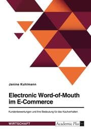 Cover von Electronic Word-of-Mouth im E-Commerce. Kundenbewertungen und ihre Bedeutung für das Kaufverhalten