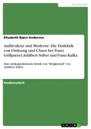 Cover von Ambivalenz und Moderne. Die Dialektik von Ordnung und Chaos bei Franz Grillparzer, Adalbert Stifter und Franz Kafka