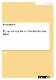 Cover von Preisgestaltung für das Angebot digitaler Güter