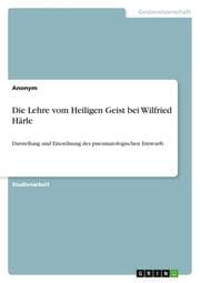 Cover von Die Lehre vom Heiligen Geist bei Wilfried Härle