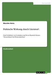 Cover von Politische Wirkung durch Literatur?