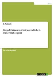 Cover von Gewaltprävention bei Jugendlichen. Mitternachtssport