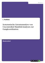 Cover von Systematische Literaturanalyse von Uncontrolled Manifold Analysen zur Gangkoordination