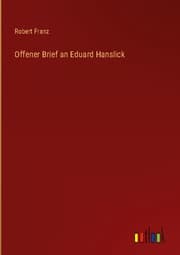Cover von Offener Brief an Eduard Hanslick
