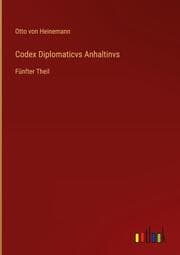 Cover von Codex Diplomaticvs Anhaltinvs