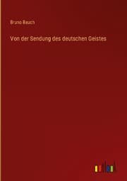 Cover von Von der Sendung des deutschen Geistes