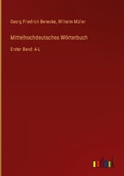 Cover von Mittelhochdeutsches Wörterbuch