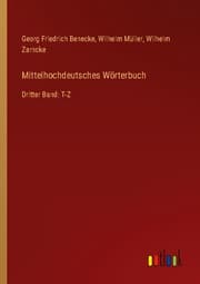 Cover von Mittelhochdeutsches Wörterbuch