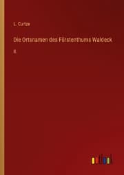 Cover von Die Ortsnamen des Fürstenthums Waldeck