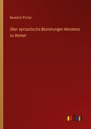 Cover von Über syntactische Beziehungen Herodots zu Homer