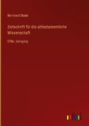 Cover von Zeitschrift für die alttestamentliche Wissenschaft