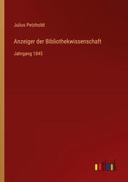 Cover von Anzeiger der Bibliothekwissenschaft