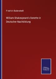 Cover von William Shakespeare's Sonette in Deutscher Nachbildung